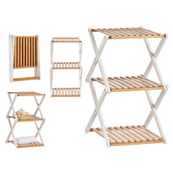 LIBRERIA TRIPLA PIEGABILE BAMBU BIANCO