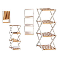 BAMBOO WHITE QUADRUPLE FOLDING SHELF 