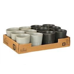 COPO CAFE SORT 2 CINZENTO PRETO 150 ML