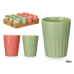 VERRE À CAFÉ AU LAIT ASSORT 2 ROSE MENTHE 150ML