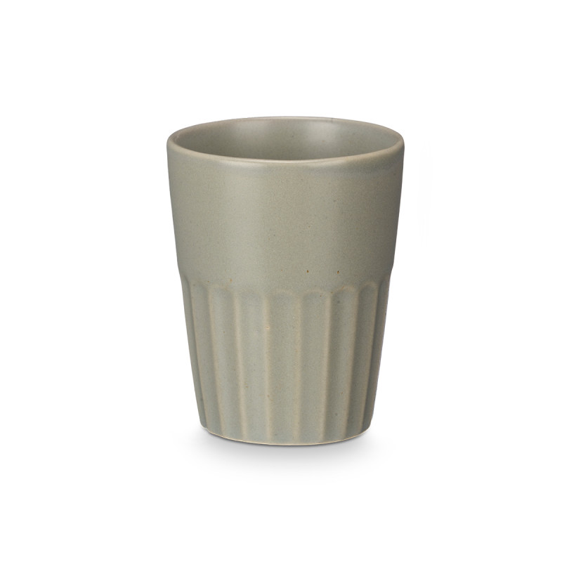 VERRE À CAFÉ LATTE ASSORT 2 GRIS NOIR 300ML