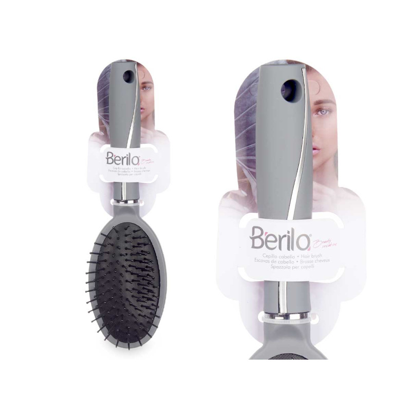 BROSSE À CHEVEUX GRISE SILICONÉE