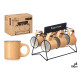 SET 6 TAZZE CAFFE BEIGE SUPPORTO 100ML