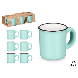 SET 6 TASSES À CAFÉ MENTHE 100ML