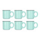 SET 6 TASSES À CAFÉ MENTHE 100ML