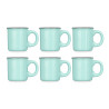 SET 6 COFFE CUPS MINT 100ML