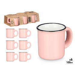 SET 6 TASSES CAFÉ ROSE 100ML