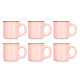 SET 6 COFFE CUPS PINK 100ML