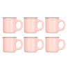 SET 6 COFFE CUPS PINK 100ML