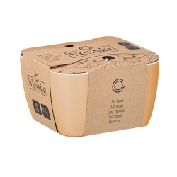 SET 4 TAZAS BEIGE 410ML