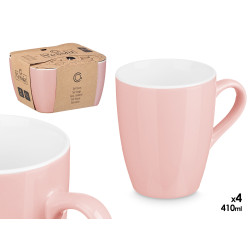 SET 4 TASSES ROSE 410ML