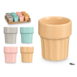 ASSORTED 4 COLOURS COFFEE CUPS 90ML