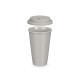 CUP WITH SILICON LID GREY 360ML