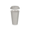 CUP WITH SILICON LID GREY 360ML