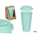 BICCHIERE TAPPO SILICONE MENTA 360ML