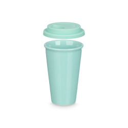 VASO TAPA SILICONA MENTA 360ML