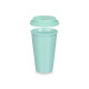 CUP WITH SILICON LID MINT 360ML