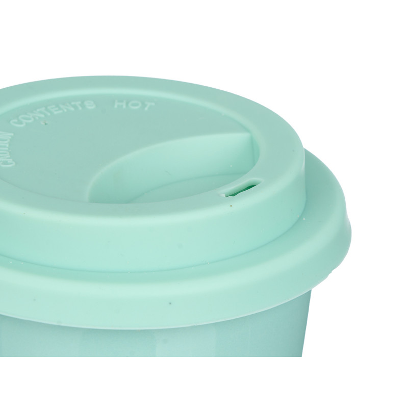 COPO COM TAMPA SILICONE VERDE MENTA 360ML