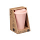 CUP WITH SILICON LID PINK 360ML