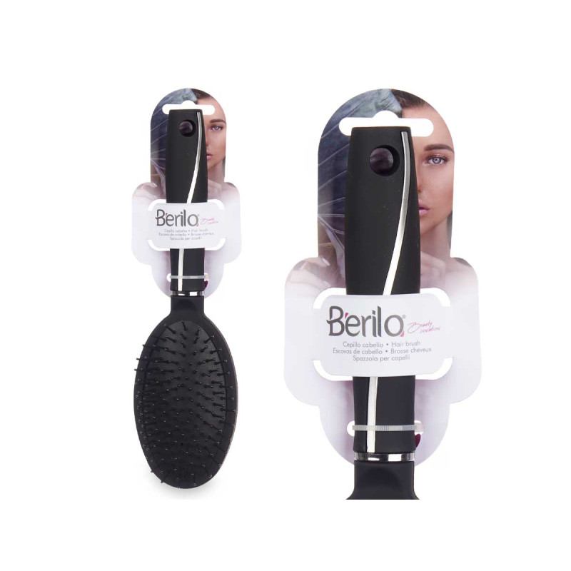 BROSSE À CHEVEUX NOIR SILICONÉE