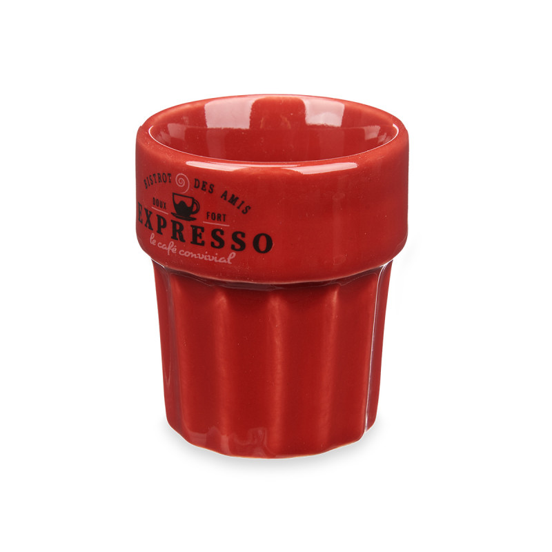 VERRE À ESPRESSO 80ML ASSORT 4 COULEURS NEUTRES