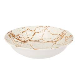 PLATO PORCELANA HONDO 21CM ORO