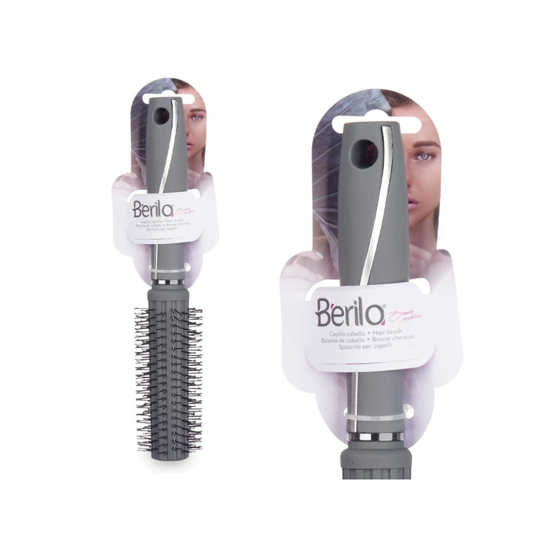 BROSSE À CHEVEUX BOUCLÉS GRISE SILICONÉE