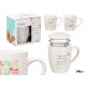 TAZZA PORCELLANA NATURE TAPPO FILTRO ASS2 340ML