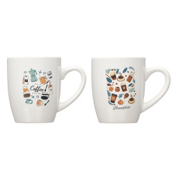 CANECA PORCELANA BREAKFAST 350ML SORT 2