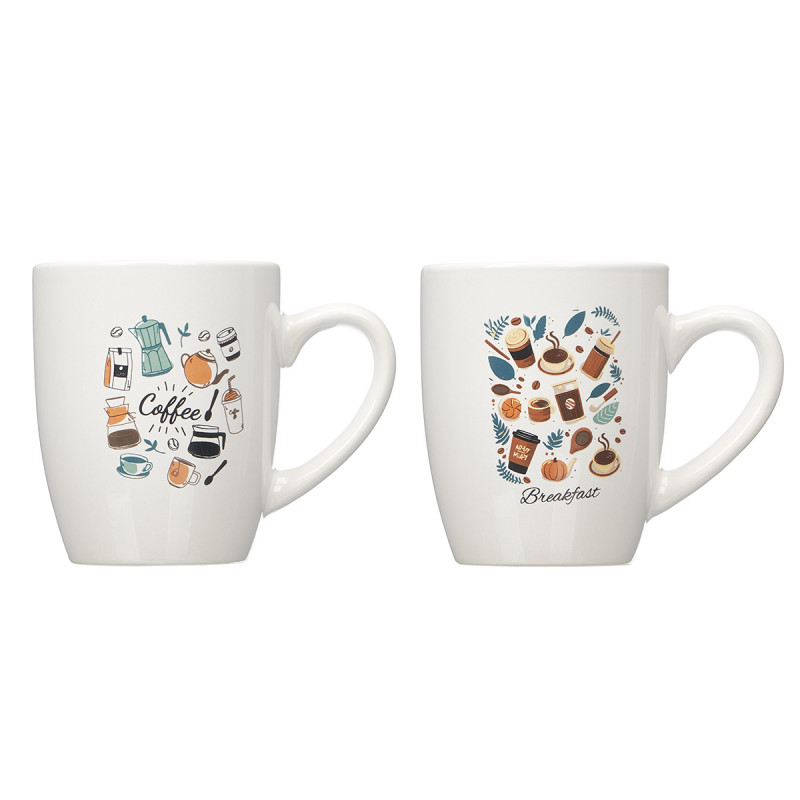 CANECA PORCELANA BREAKFAST 350ML SORT 2