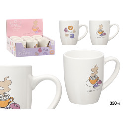 TASSE PORCELAINE MAKE IT SWEET ASSORT 2 350ML