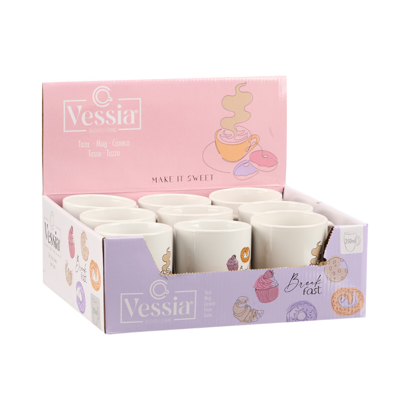 TAZA PORCELANA MAKE IT SWEET SURT 2 350ML