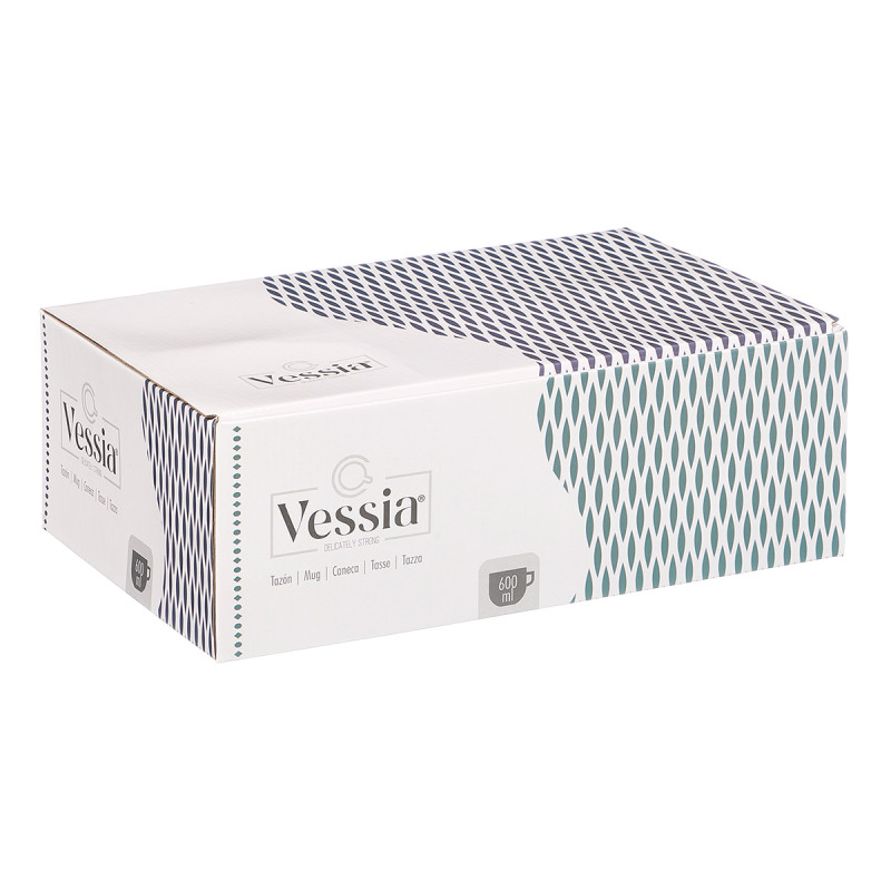 BREAKFAST MUG ASSORTED 2 DARK COLOURS 600ML