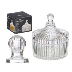 GLASS CANDY DISH 10X14CM