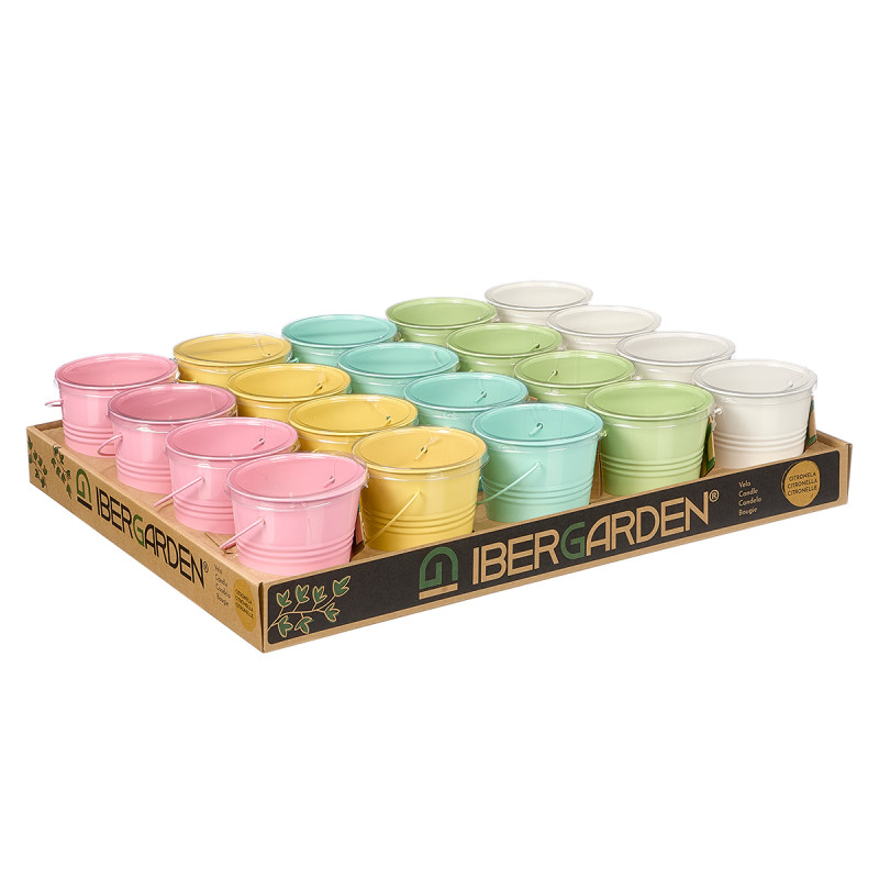 BOUGIE CITRONNELLE BOÎTE ASSORT 5 COUL