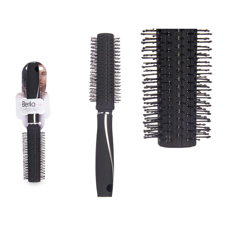 SPAZZOLA PER CAPELLI RICCI  NERO SILICONE