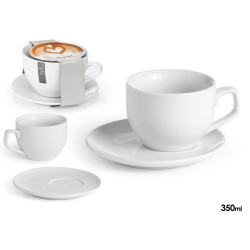 TASSE SOUCOUPE 350ML PORCELAINE