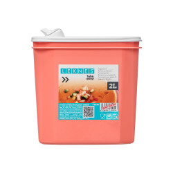 PORTA GAZPACHO PLASTICO VERMELHO TAMPA TRANSPARENT