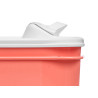 RED PLASTIC SOUP CONTAINER CLEAR LID 2L