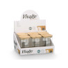 SQUARE BOROSILICATE JAR BAMBOO LID LEGUMES 1,2L
