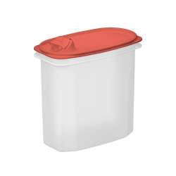 PORTA GAZPACHO PLASTICO TRANSPARENTE TAPA ROJA 2L