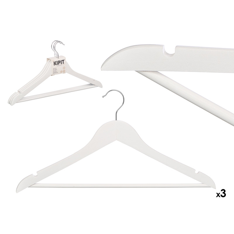 SET 3 WHITE HANGERS