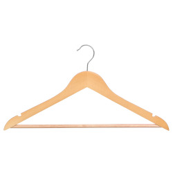 SET 3 CINTRES EN BOIS NATUREL