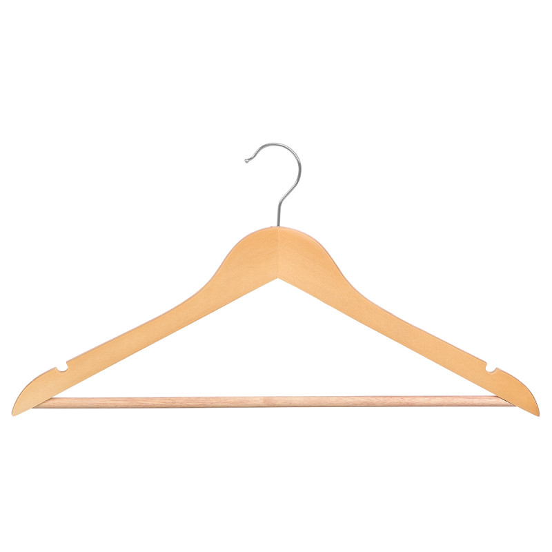 SET 3 WOODEN NATURAL HANGERS