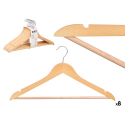 SET 8 PERCHAS MADERA NATURAL