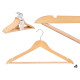 SET 8 CINTRES EN BOIS NATUREL
