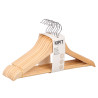 SET 8 WOODEN NATURAL HANGERS