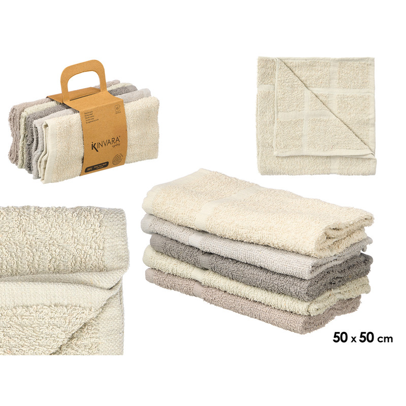 COTTON KITCHEN CLOTH 400GR 50X50CM ASSORT2  GREY