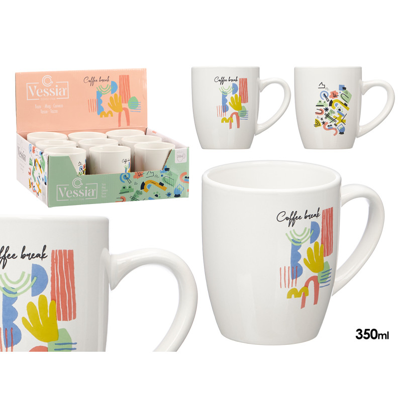PORCELAIN MUG COFFEE BREAK ASSORTED 2 350ML