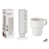 CONJ 6 CANECAS PORCELANA EMP BRANCO 36CL C SUPORT 